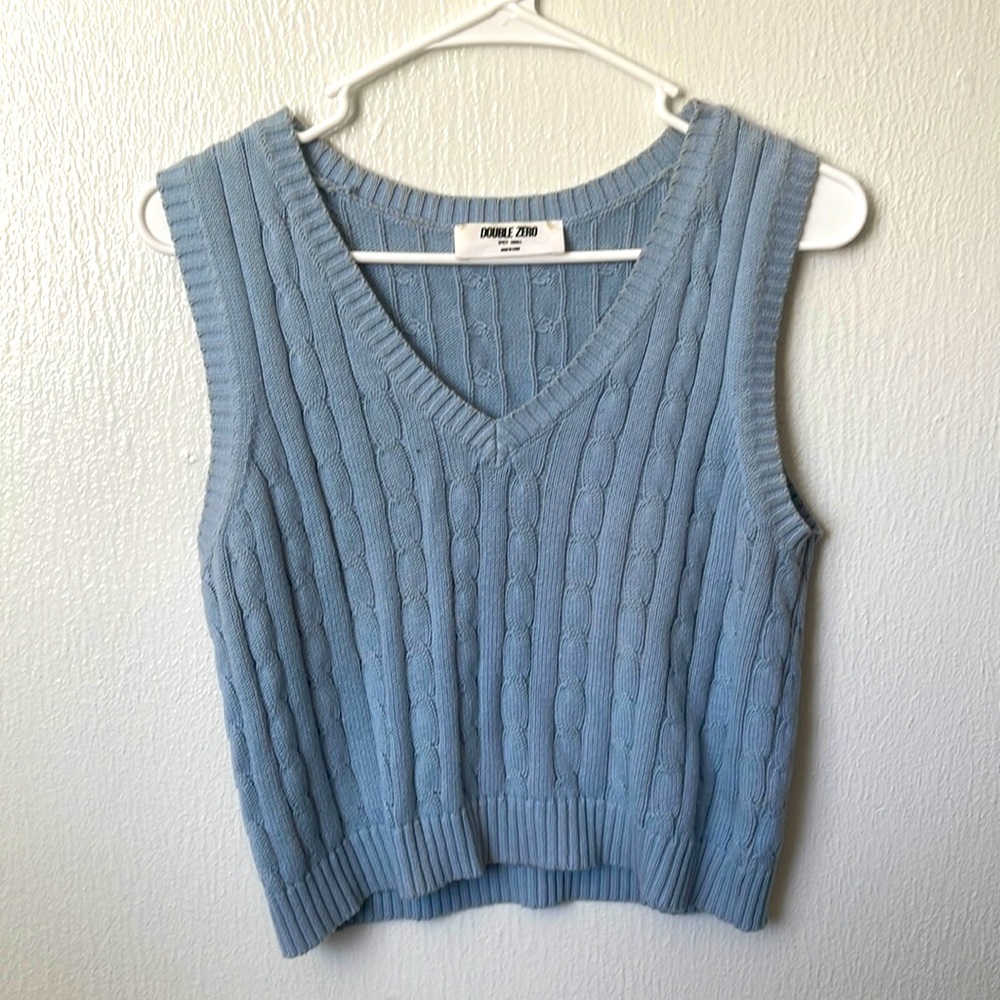 Blue sweater vest